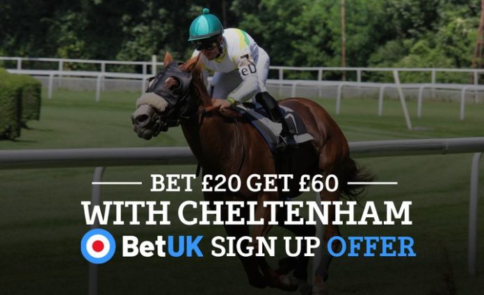 BetUK bet 20 get 60 cheltenham offer