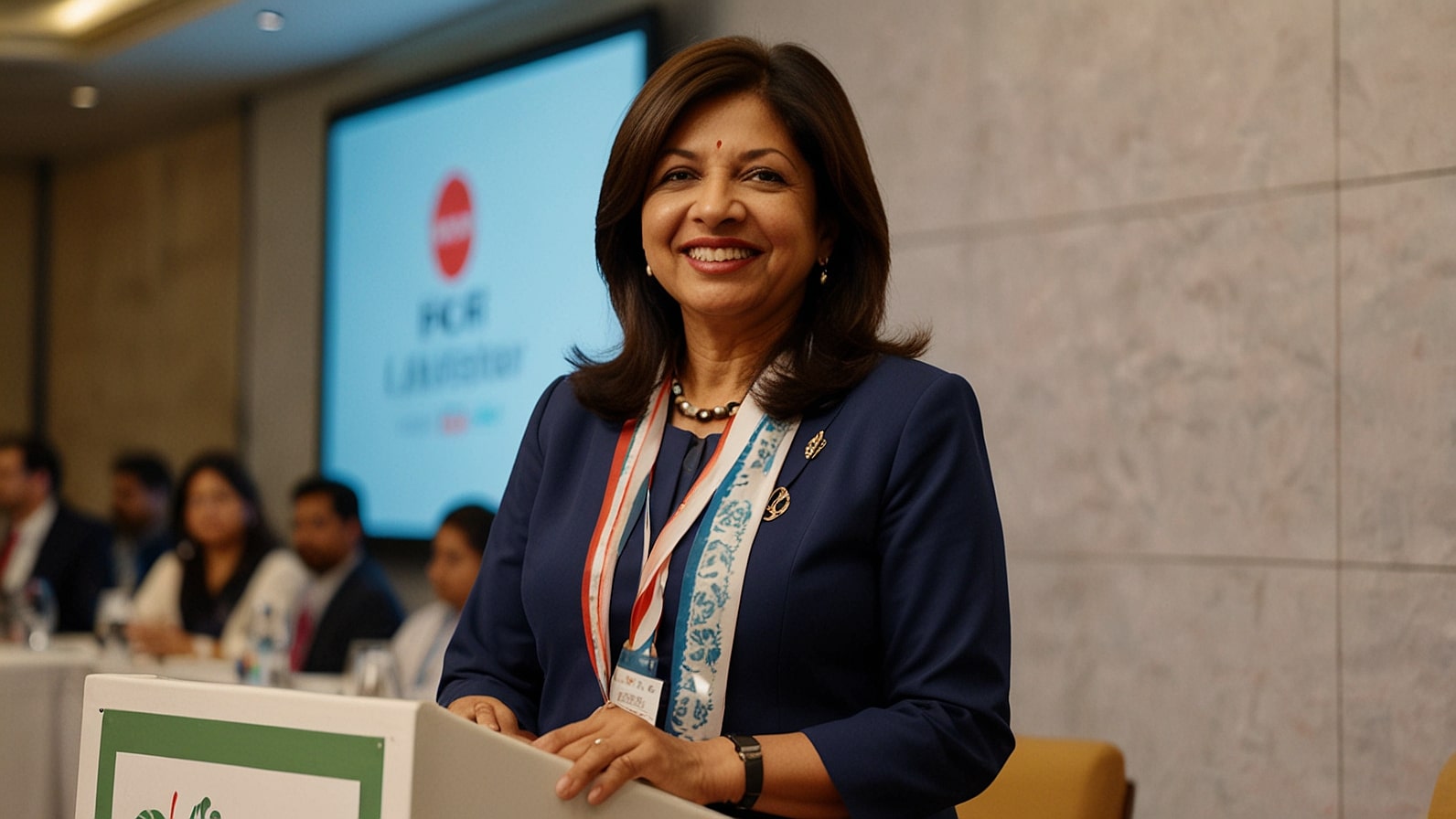 Kiran Mazumdar-Shaw addressing FICCI Ladies Organisation event