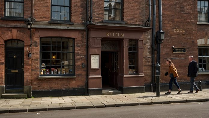 Historic Bristol Factory Where First Chocolate Bar Was Made An old brick building in Bristol’s Union Street, once home to J.S. Fry & Sons’ factory, with a vintage sign displaying “Chocolat Delicieux à Manger” amidst a bustling 19th-century street scene.