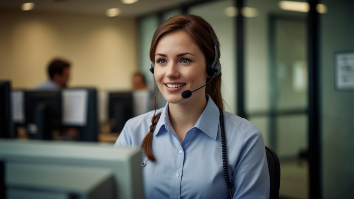 Unified Products and Services Customer Support Hotline Unified Products and Services contact center agent assisting a customer over the phone