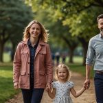 Smiling British family with two children walking in a park, symbolizing financial relief from the 2025 HMRC Child Benefit payment increase.