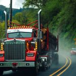 Freight truck on a US highway