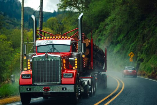 Freight truck on a US highway